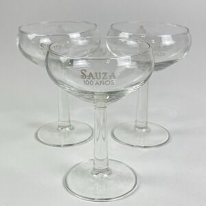 Vintage Original Sauza 100 Años Champagne Glasses Set Of 3 New Years Celebration